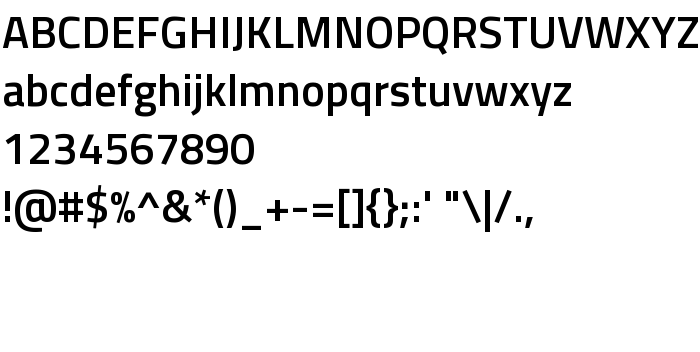 Vista previa fuente Titillium Semibold