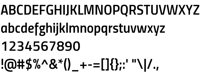 Vista previa fuente Titillium Semibold Upright