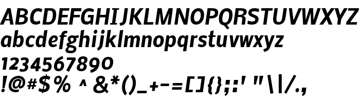 Vista previa fuente Nobile Bold Italic