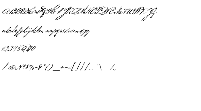 Vista previa fuente BakerScript
