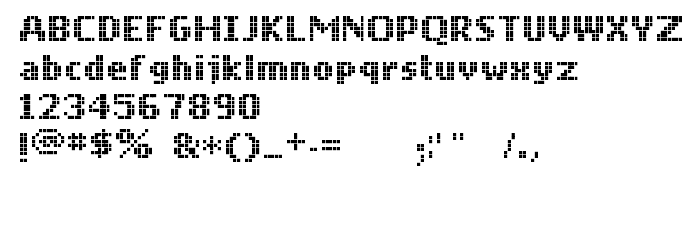 Vista previa fuente Mobile Font