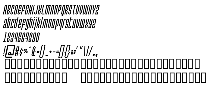 Vista previa fuente Permanent daylight Italic