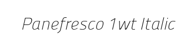Fuente Panefresco 1wt Italic