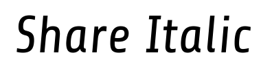 Fuente Share Italic