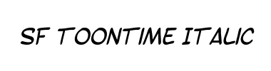 Fuente SF Toontime Italic