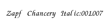 Fuente Zapf Chancery Italic:001.007