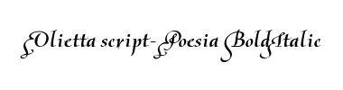 Fuente Olietta script-Poesia BoldItalic