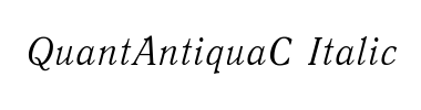 Fuente QuantAntiquaC Italic