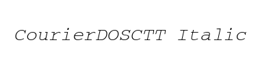 Fuente CourierDOSCTT Italic