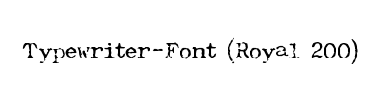Fuente Typewriter-Font (Royal 200)