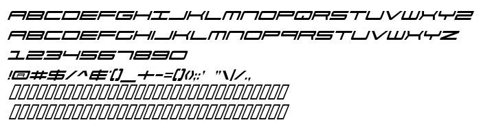 Vista previa fuente 911 Porscha Italic
