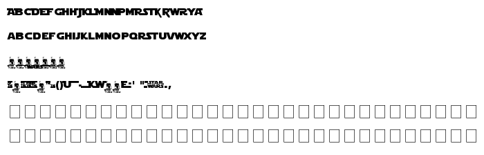 Vista previa fuente Star Jedi Logo DoubleLine2