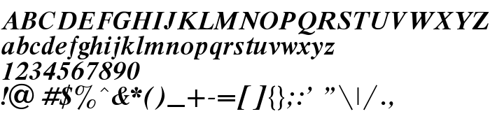 Vista previa fuente Dutch Bold Italic