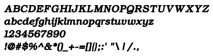Vista previa fuente ER Bukinist 866 Bold Italic