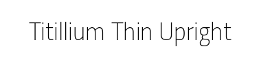 Fuente Titillium Thin Upright