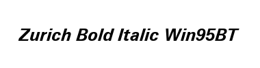 Fuente Zurich Bold Italic Win95BT