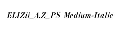 Fuente ELIZii_A.Z_PS Medium-Italic
